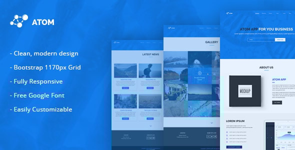 Atom - Multipurpose Responsive HTML5 Template - Corporate Site Templates