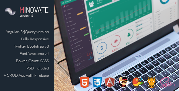 Minovate - Angular Admin Dashboard - Admin Templates Site Templates