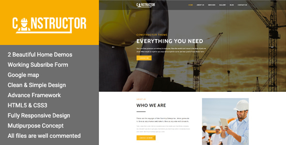 Constructor - Premium Construction HTML Theme - Corporate Site Templates