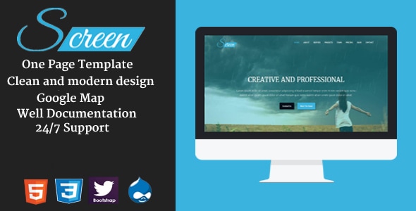 Screen - Onepage Creative Drupal 7 Theme - Creative Drupal