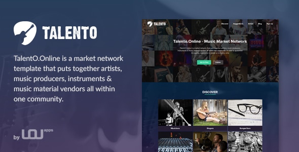Talento - Music Market Network HTML Template - Music and Bands Entertainment