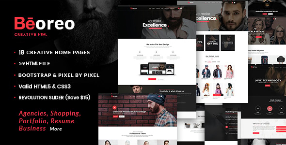 Beoreo - Creative HTML Template - Corporate Site Templates