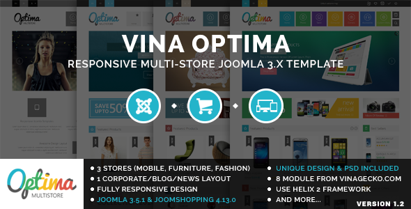 Vina Optima :: Multi-Store Joomla 3.x Template - Shopping Retail