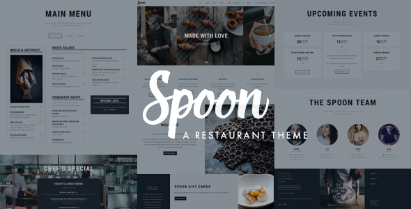 Spoon – a Premium Responsive Restaurant WordPress Theme - Restaurants & Cafes Entertainment