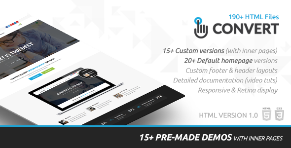 Convert | HTML Responsive Multi-Purpose Site Template - Corporate Site Templates