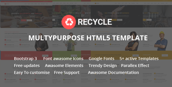 Recycle - Responsive Multipurpose HTML5 Template - Business Corporate