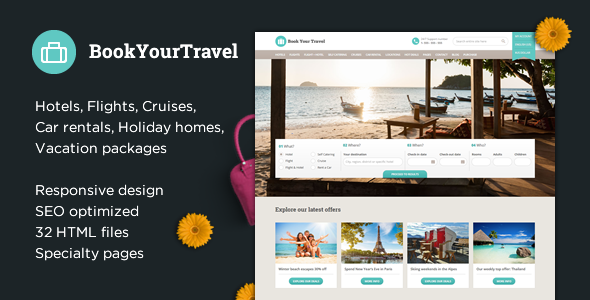 Book Your Travel - Online Booking HTML Template - Travel Retail