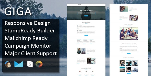 GIGA - Multipurpose Responsive Email Template + Stampready Builder - Email Templates Marketing