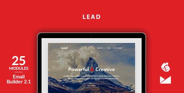 Lead Email Template + Online Emailbuilder 2.1 - Newsletters Email Templates