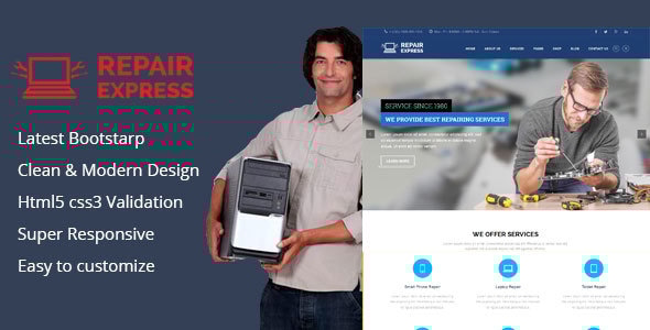 Repair Express - computer repair - Site Templates