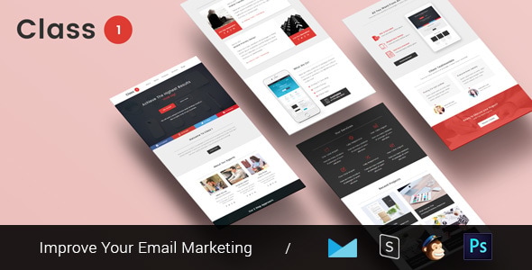 Class One - Multipurpose & Responsive Email Template + Builder - Email Templates Marketing