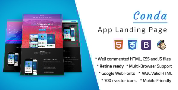 Conda - App Landing Page - Marketing Corporate