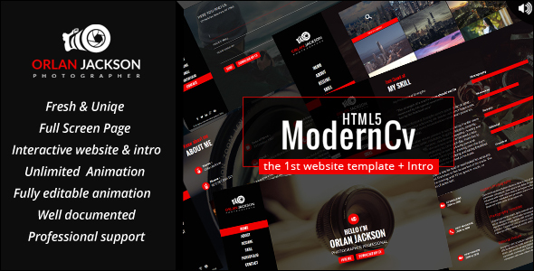 HTML5 Modern Cv - Personal Site Templates