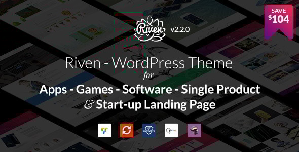 Riven - WordPress Theme for App, Game, Single Product Landing Page - Software Technology
