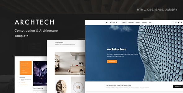 Archtech - Architecture & Construction Template - Business Corporate