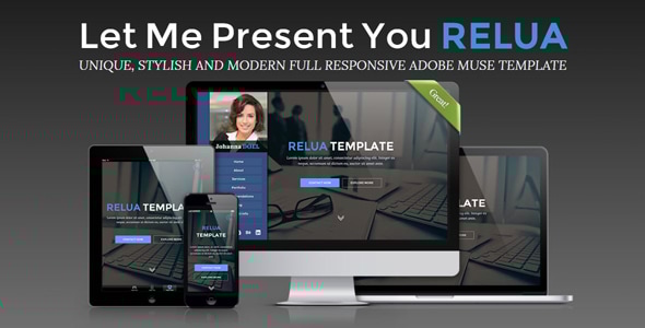 Relua - Personal Muse Template - Muse Templates