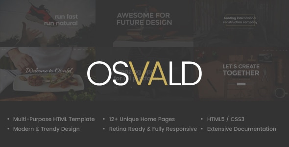 Osvald - HTML Responsive Multi-Purpose Template - Corporate Site Templates
