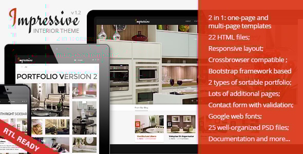 Impressive - Interior Responsive HTML5 Template - Creative Site Templates