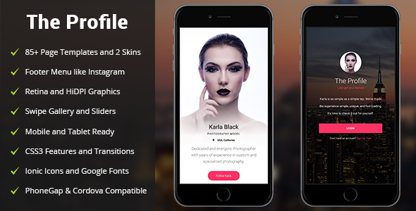 Profile Mobile - Mobile Site Templates