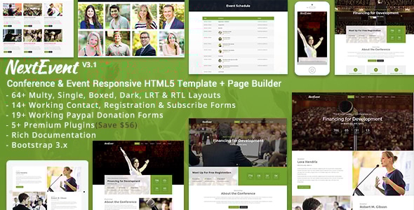Next Event HTML Template - Events Entertainment