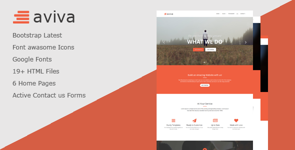 Aviva - Multipurpose HTML Template - Corporate Site Templates