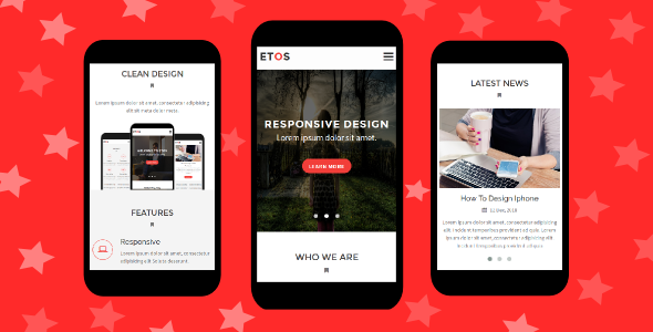 Etos - Responsive Mobile Template - Mobile Site Templates