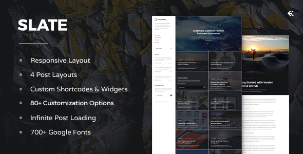 Slate - Responsive WordPress Blog Theme - Personal Blog / Magazine