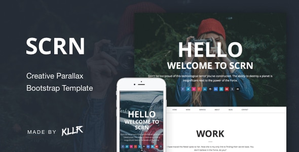 SCRN - One Page Responsive Parallax Template - Portfolio Creative