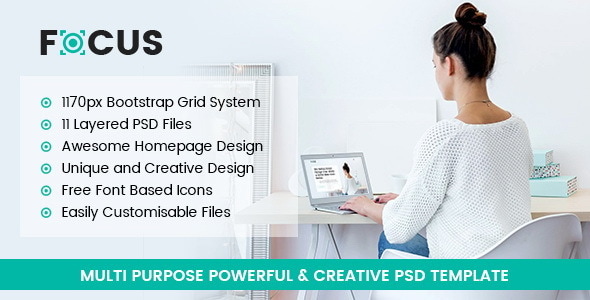 Focus - Multipurpose PSD Template - Creative Photoshop