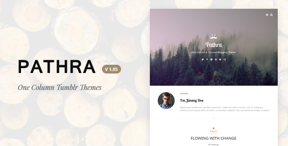 Pathra | One-column Focused Blogging Theme - Blog Tumblr