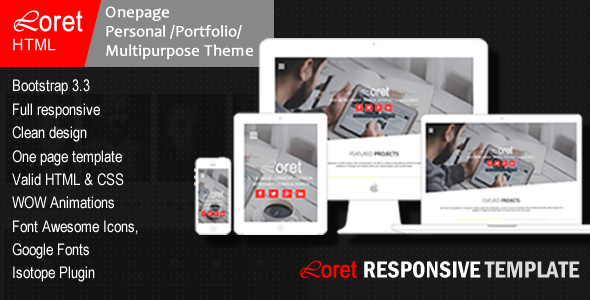 Loret- Multi-Purpose HTML Template - Portfolio Creative