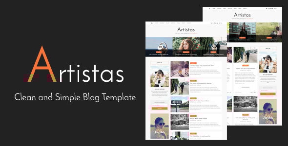 Artistas - Clean and Simple Blog Template - Creative Site Templates