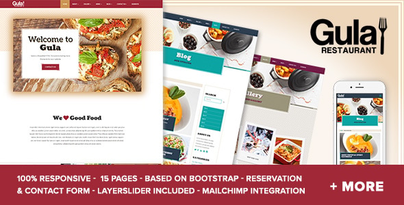 Gula - Multipage HTML5 Template - Restaurants & Cafes Entertainment