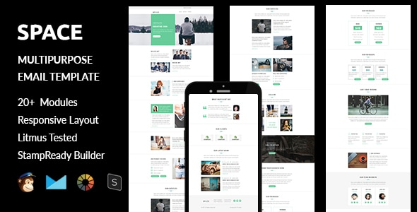Space - Multipurpose Responsive Email Template + Stampready Builder - Email Templates Marketing