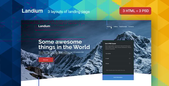 Landium - App & Landing Page Theme Pack - Landing Pages Marketing