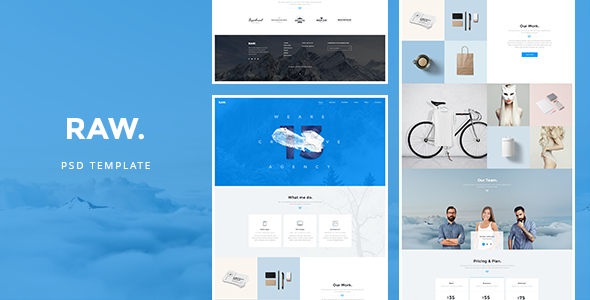 RAW - PSD Template - Creative Photoshop