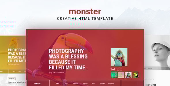 Monster Creative HTML Template - Creative Site Templates