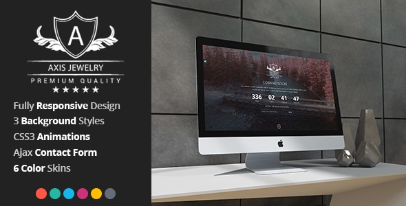 Axis - Responsive Coming Soon Template - Under Construction Specialty Pages