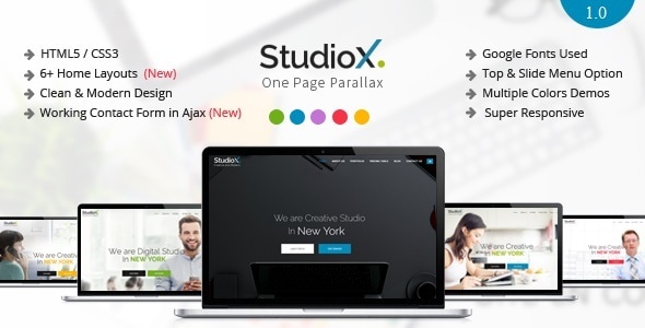 StudioX - One Page Parallax Joomla Template - Creative Joomla