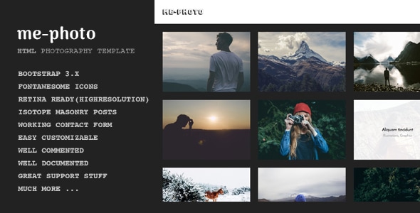 Mephoto - Photography & Portfolio HTML Template - Creative Site Templates