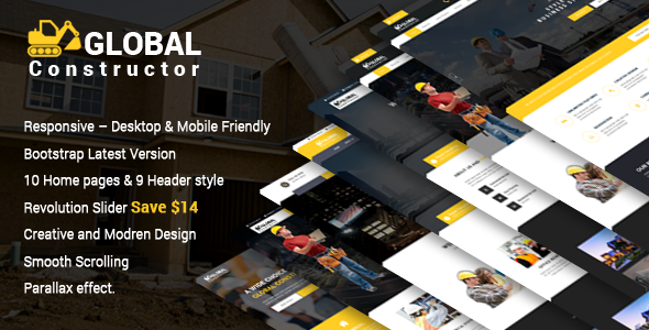 Global Constructor - Construction Single Page Bootstrap Template - Corporate Site Templates