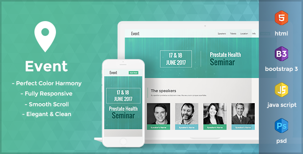 Event - HTML Landing Page Template - Landing Pages Marketing