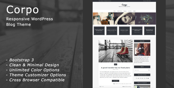 Corpo - Responsive WordPress Blog Theme - Blog / Magazine WordPress
