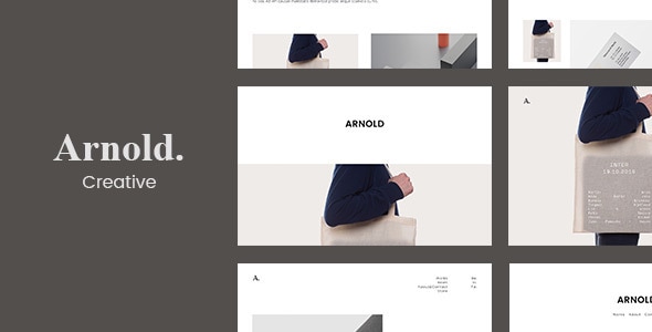 Minimalist HTML Template - Arnold - Portfolio Creative