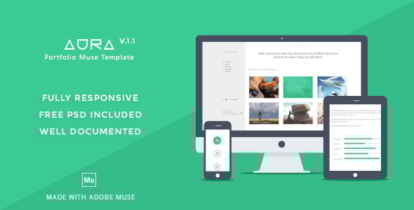 Aura - Portfolio Muse Template - Personal Muse Templates