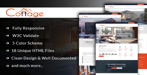 Cottage - Real Estate Single Property Template - Business Corporate