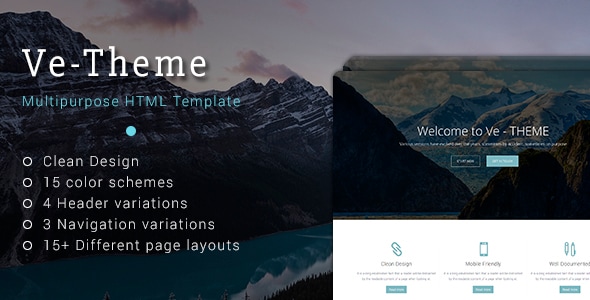 Ve-Theme - Multipurpose HTML Template - Creative Site Templates