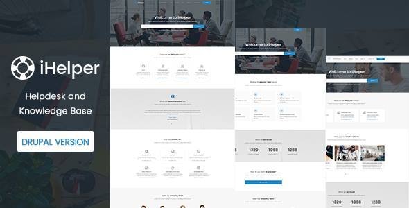 iHelper - Knowledge & Helpdesk Drupal 11 - 10 Theme - Business Corporate