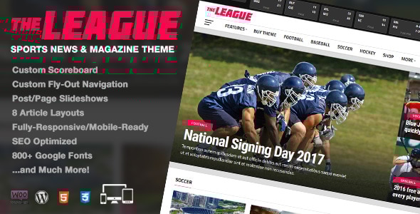 The League - Sports News & Magazine WordPress Theme - News / Editorial Blog / Magazine