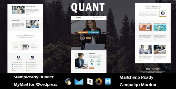Quant - Multipurpose Responsive Email Template with Stampready Builder Access - Email Templates Marketing